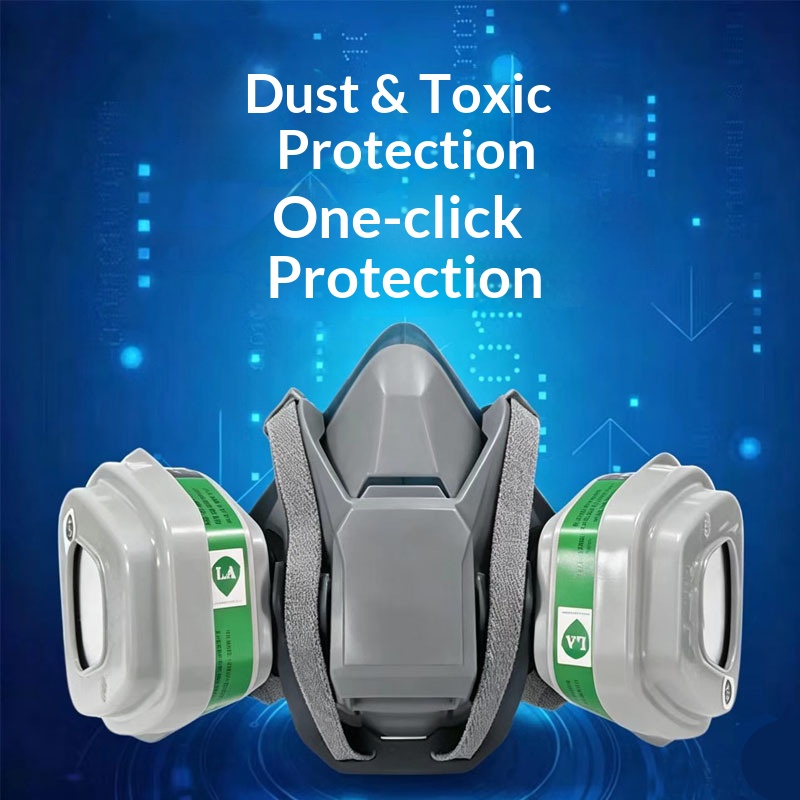Dust Mask Construction - Silicone 6502QL Quick Buckle Gas Mask