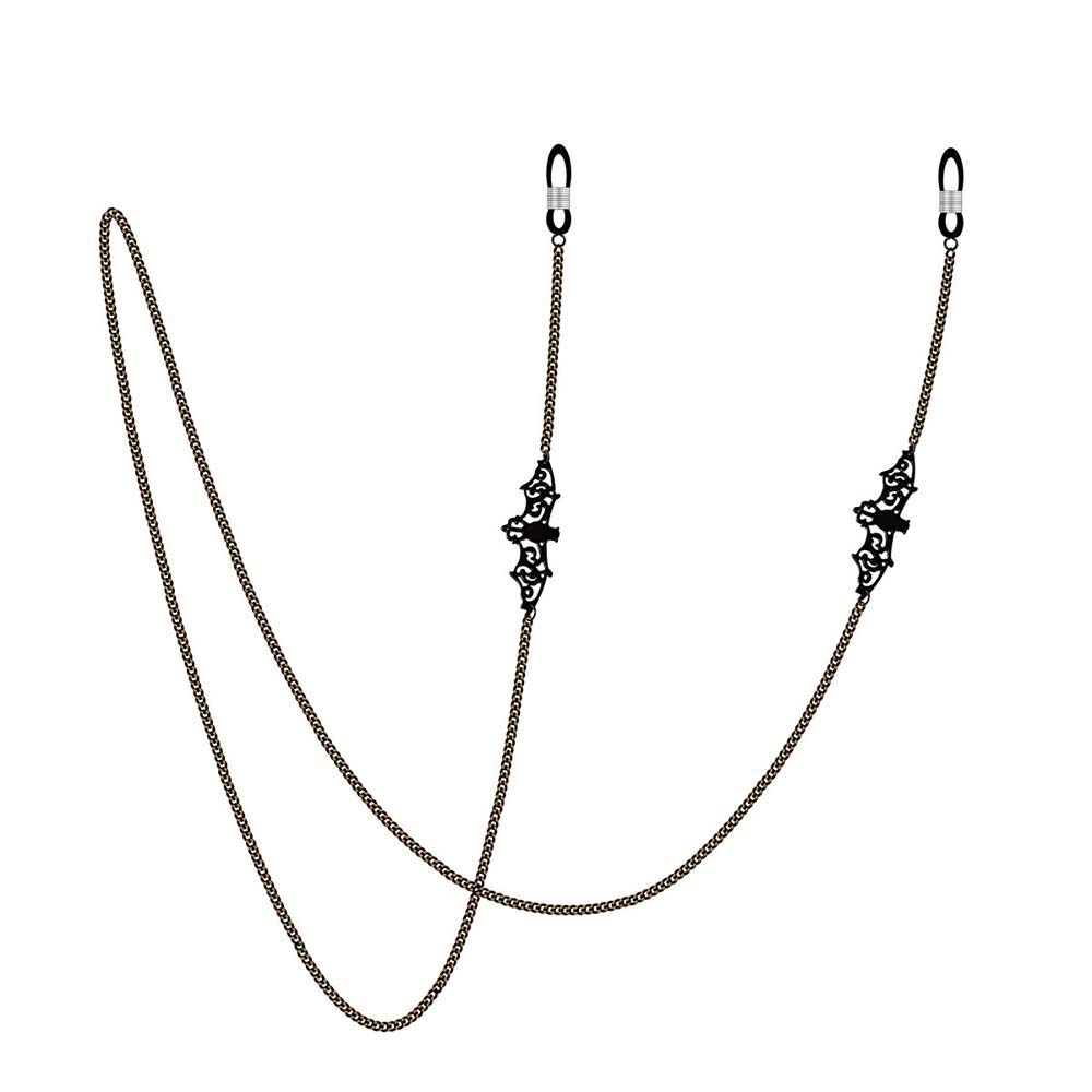Mask Chain Holder - Non-slip Trendy Hollow Black Bat Casual
