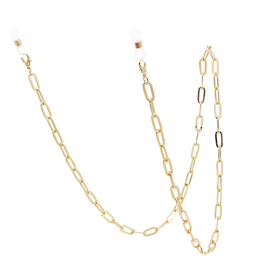 Metal Gold Paperclip Link Eyeg - đánh giá và giá Mask Chain Holder